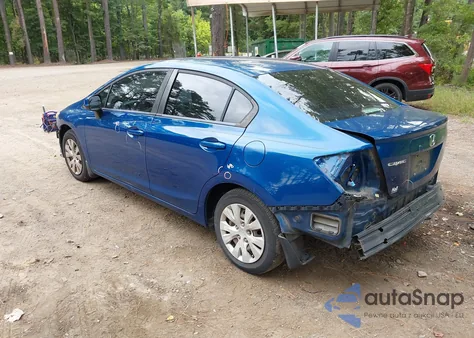 2012 Honda Civic Lx из США, поврежденный, VIN 19XFB2F57CE082470